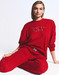 Хлопковая пижама Victoria's Secret 100% Cotton Shine Long Pajama Set (Bordeaux / Rhinestone Logo) (Размер M - Short)
