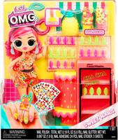 Игровой набор с куклой ЛОЛ Сюрприз ОМГ Пинки Попс / LOL Surprise OMG Sweet Nails Pinky Pops серии Сладкий маникюр / Sweet Nails (25 см)