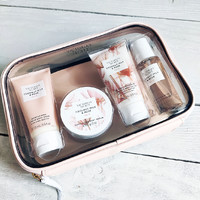 Подарочный набор Victoria's Secret The Balance Starter Kit Coconut Milk & Rose (Парфюмированный спрей 75ml, лосьон 75ml, скраб 85ml, крем-мыло 75ml)