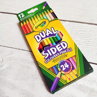 Набор двусторонних цветных карандашей Crayola  Dual Sided 24 цвета