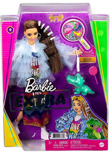 Модная кукла Barbie Extra №9 с питомцем-крокодилом / Barbie Extra Doll #9 in Ruffle Jacket (30 см)