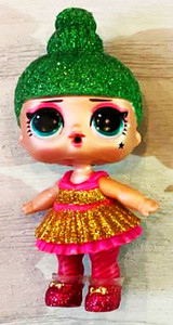 БУ Кукла L.O.L. Surprise! Holiday Supreme — Tinsel Тинсел Мишура Новинка 8 см (MGA Entertainment) в оригинальном блестящем платье и туфлях