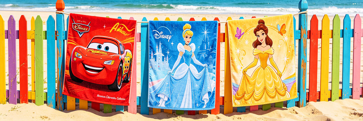 Большие детские пляжные полотенца Disney из хлопка купить в Украине