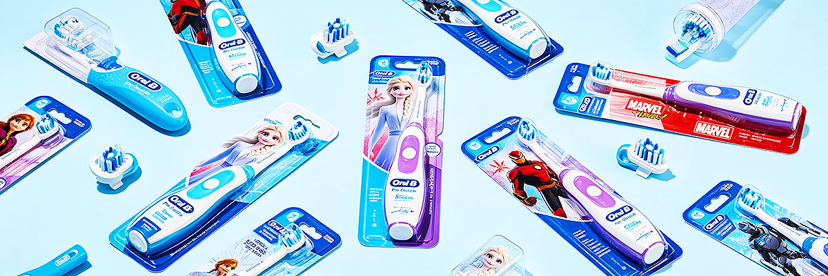 Детские электрические зубные щетки Oral-B Disney и Marvel